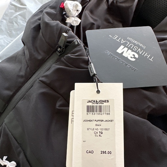 New with tags -Jack Jones men’s heat puffer winter jacket - Picture 1 of 6